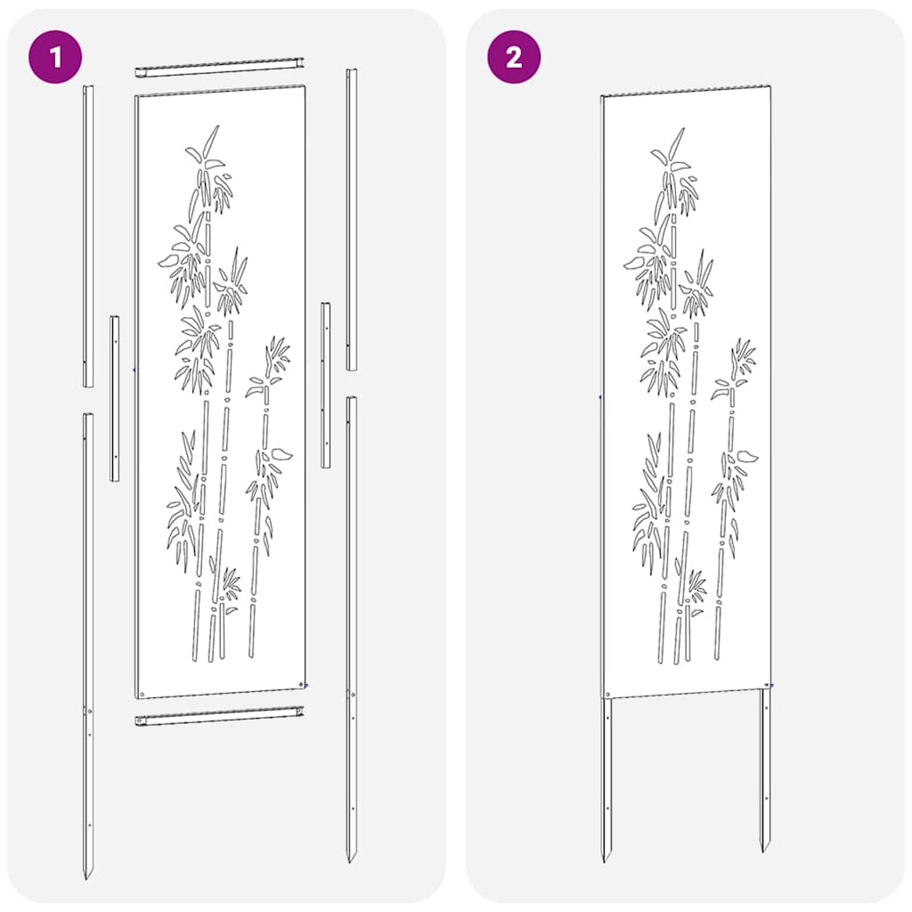Écran de confidentialité de jardin Floral Noir 32 x 140 cm - XIOS