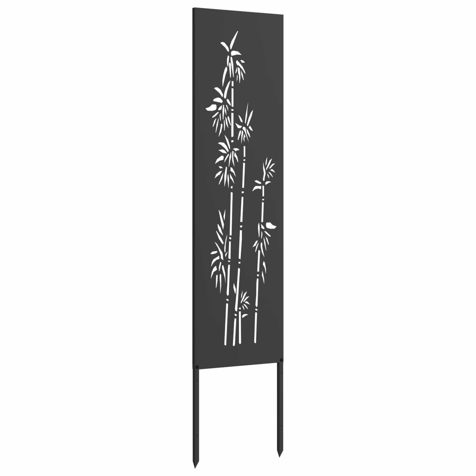 Écran de confidentialité de jardin Floral Noir 32 x 140 cm