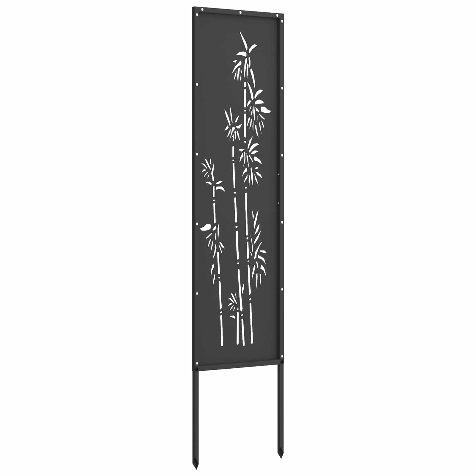 Écran de confidentialité de jardin Floral Noir 32 x 140 cm