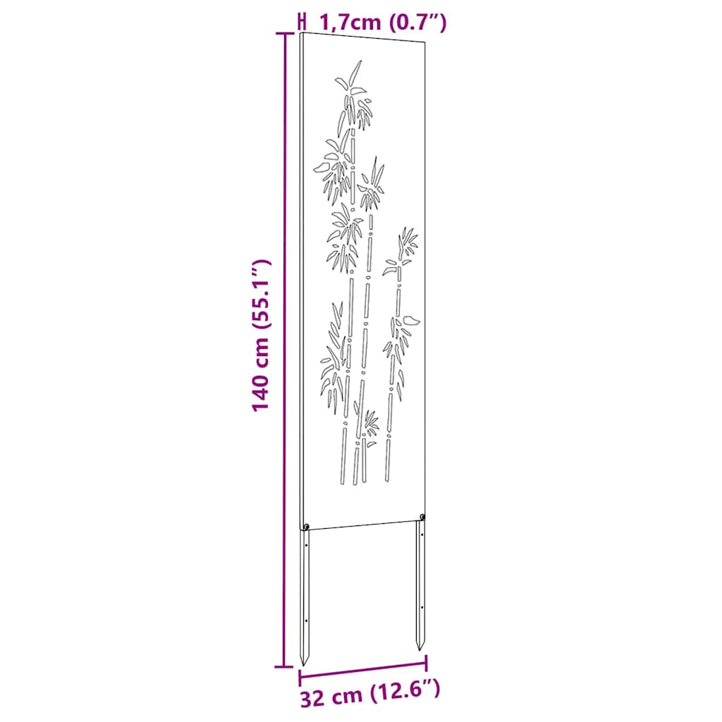 Écran de confidentialité de jardin Floral Blanc 32 x 140 cm - XIOS