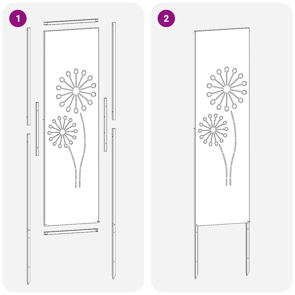 Écran de confidentialité de jardin Fretwork Noir 32 x 140 cm - XIOS