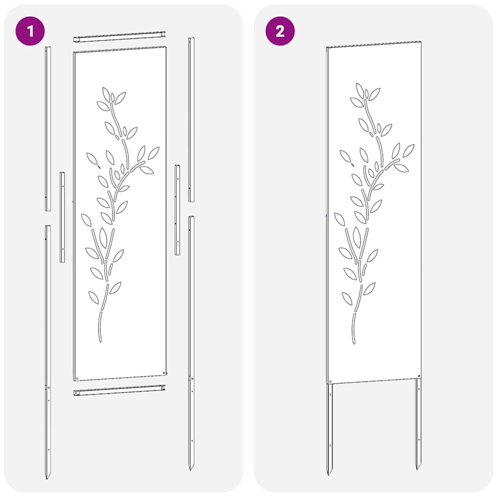 Écran de confidentialité de jardin Floral Blanc 32 x 140 cm - XIOS