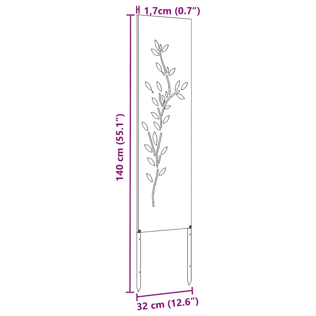Écran de confidentialité de jardin Floral Argent 32 x 140 cm - XIOS