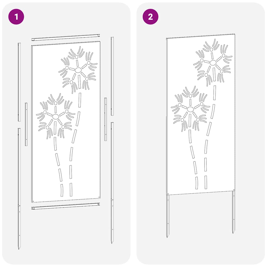 Écran de confidentialité de jardin Fretwork Noir 50 x 140 cm - XIOS