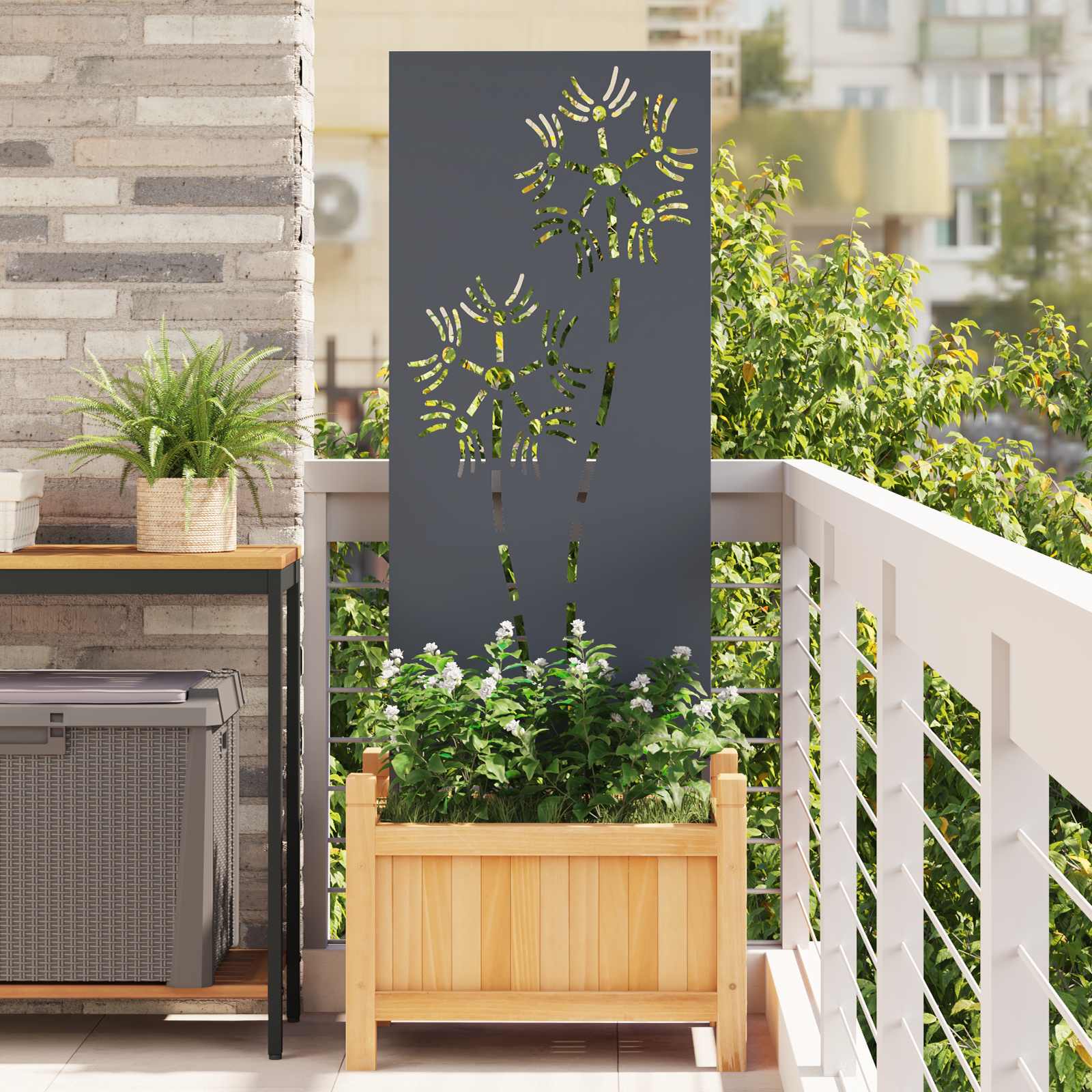 Écran de confidentialité de jardin Anthracite 50 x 140 cm - XIOS