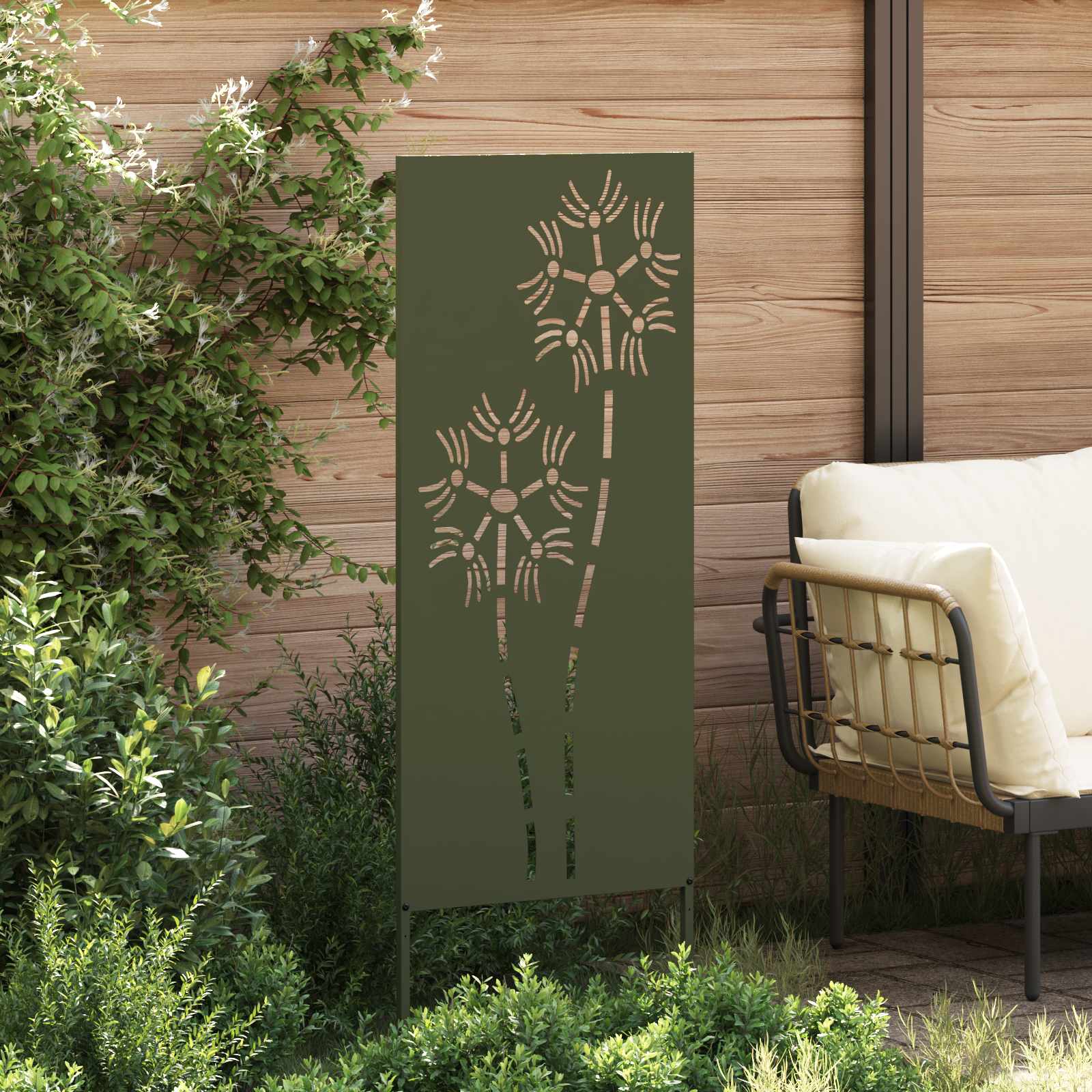 Écran de confidentialité de jardin Vert olive 50 x 140 cm