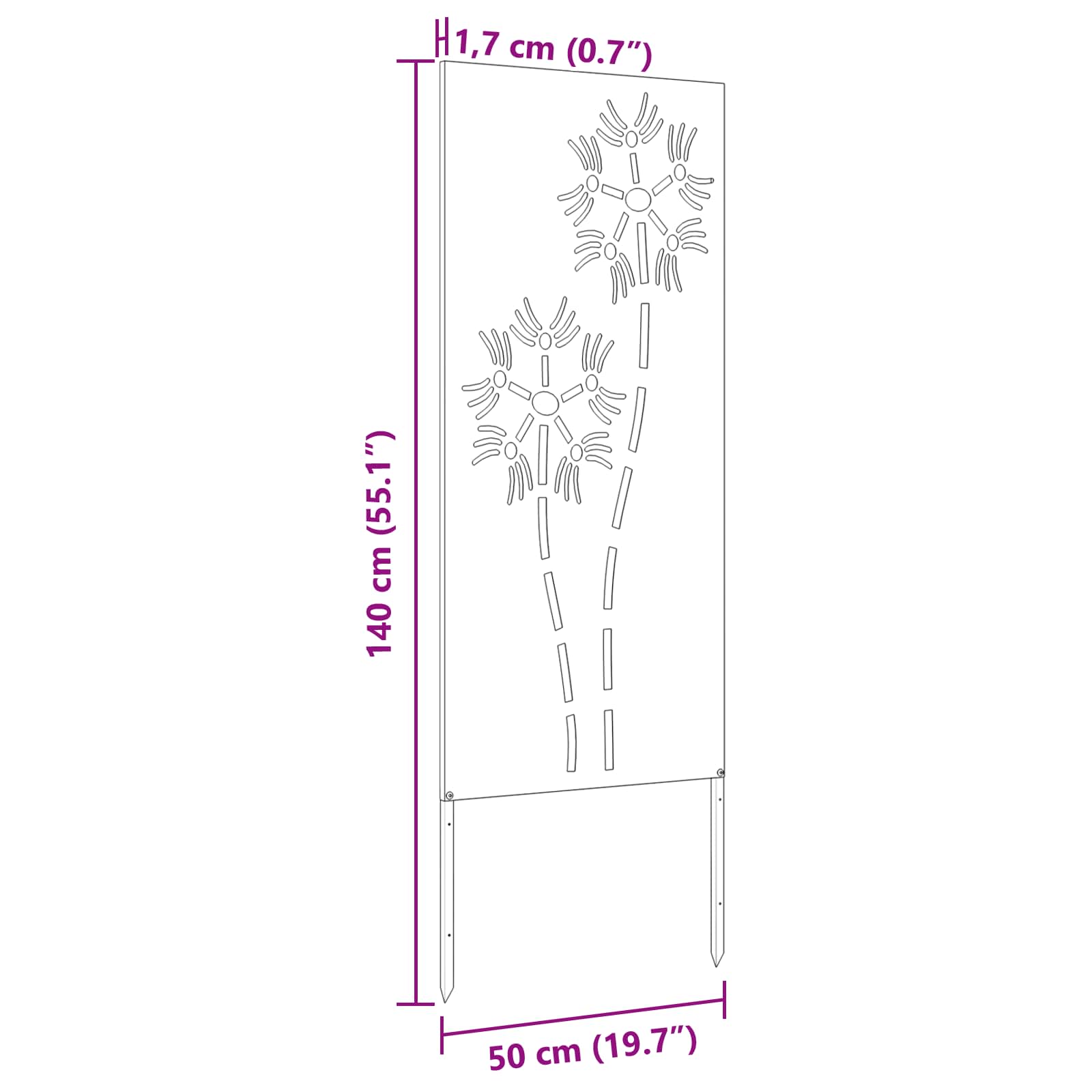 Écran de confidentialité de jardin Vert olive 50 x 140 cm