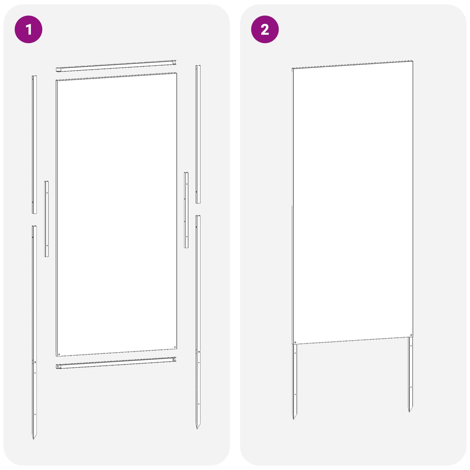 Écran de confidentialité de jardin Fretwork Noir 50 x 140 cm - XIOS