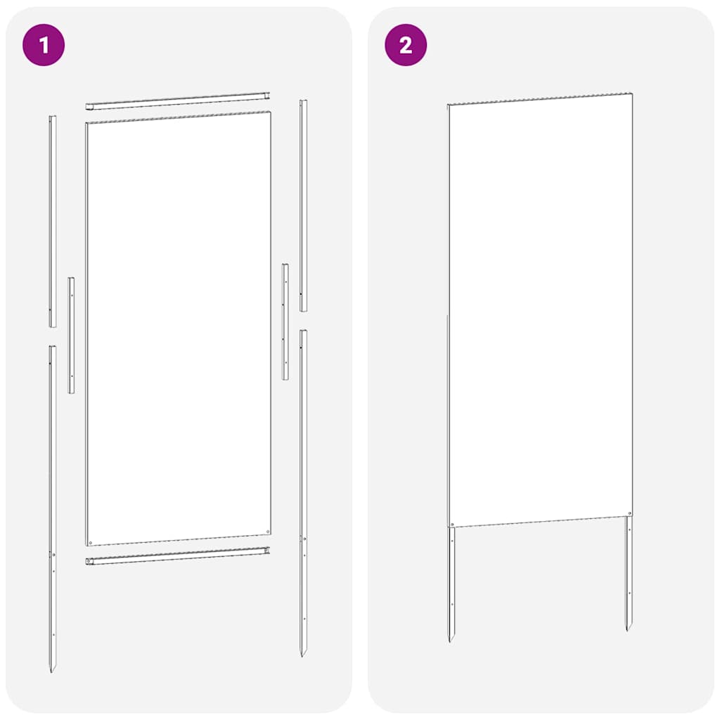 Panneau décoratif de jardin Autre Anthracite 50 x 140 cm - XIOS