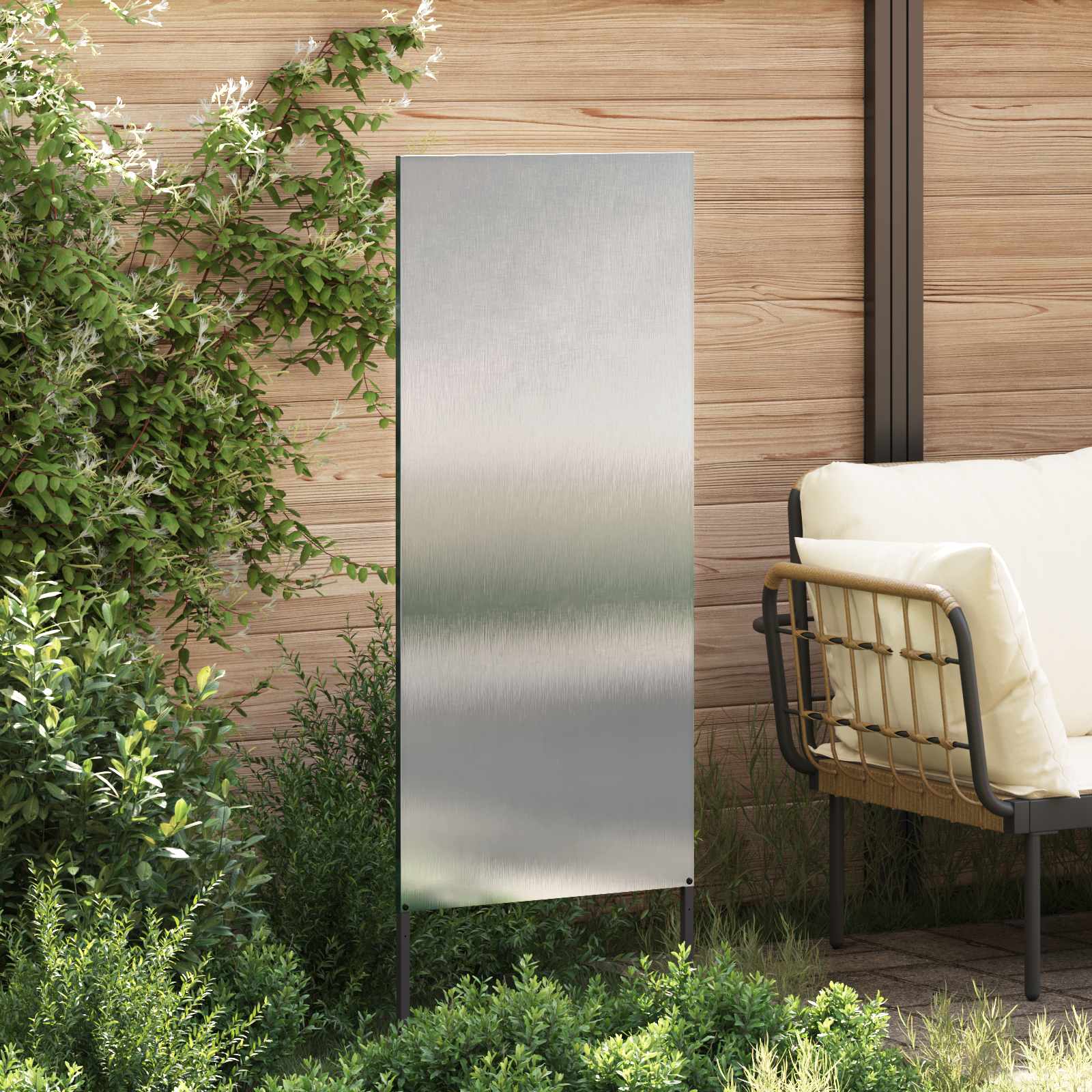 Écran de confidentialité de jardin Fretwork Argenté 50 x 140 cm - XIOS