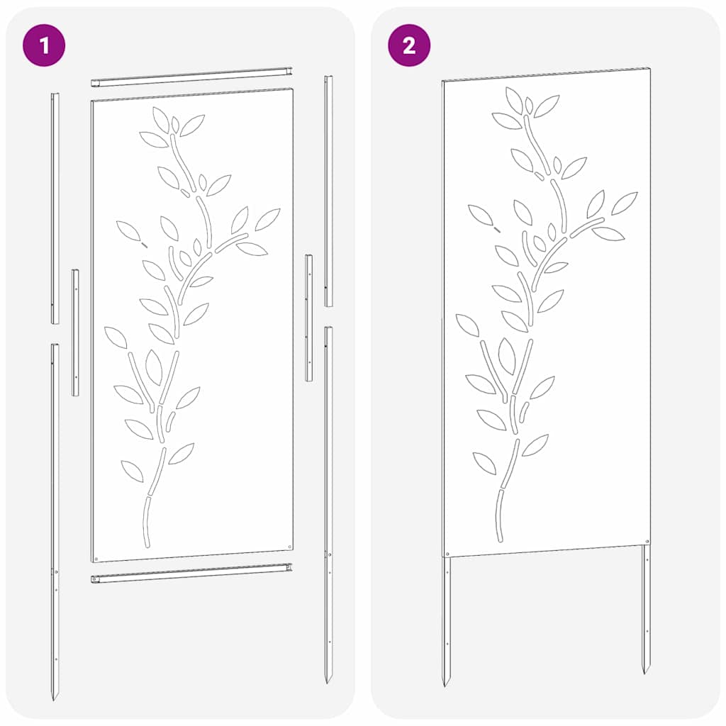 Écran de confidentialité de jardin Floral Argenté 50 x 140 cm - XIOS