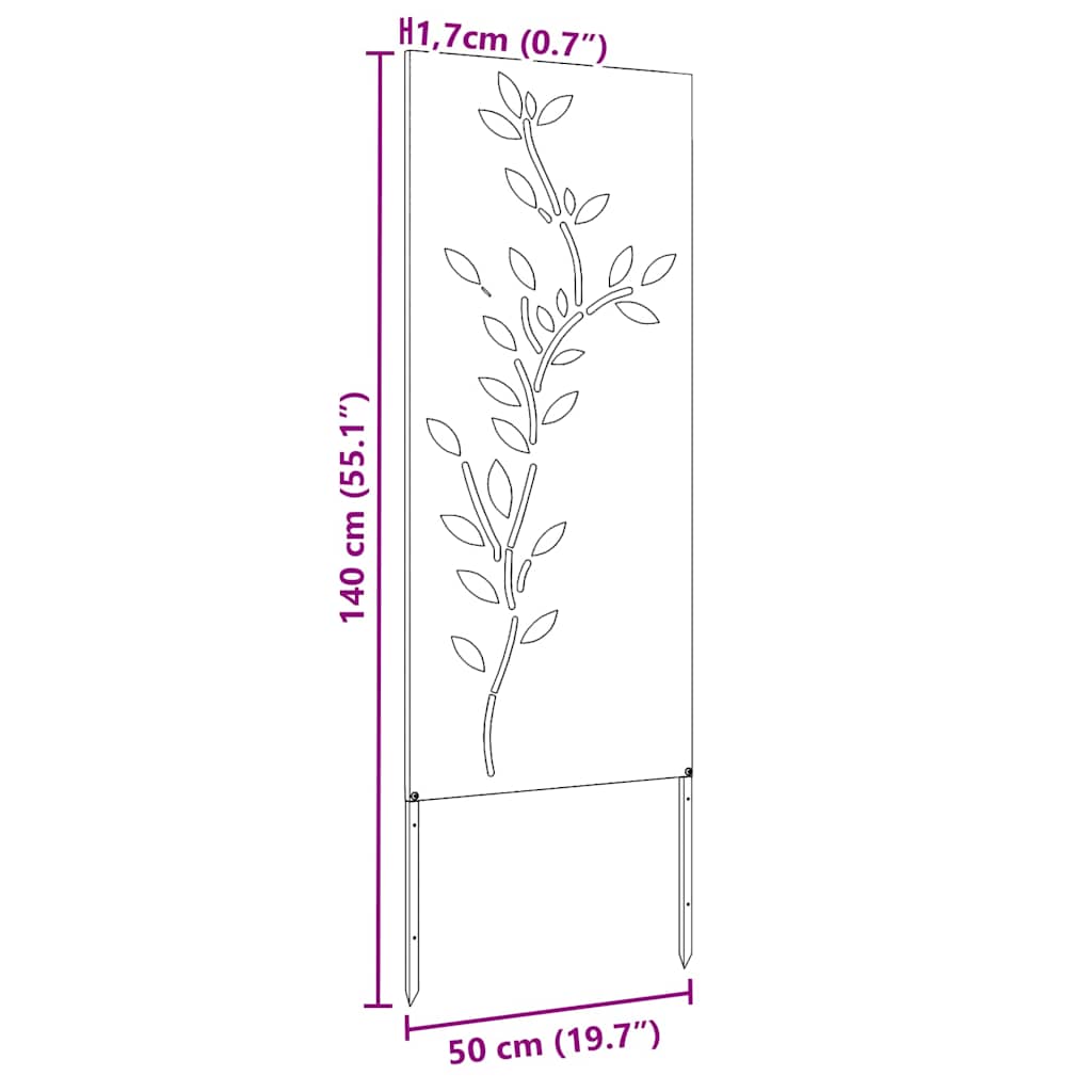 Écran de confidentialité de jardin Floral Argenté 50 x 140 cm - XIOS