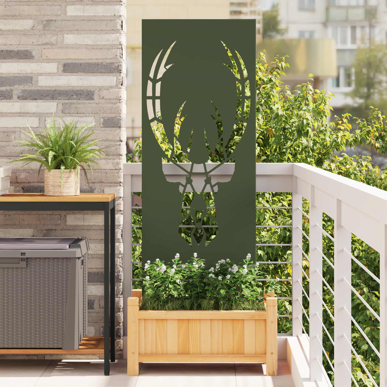 Écran de confidentialité de jardin Vert olive 50 x 140 cm - XIOS