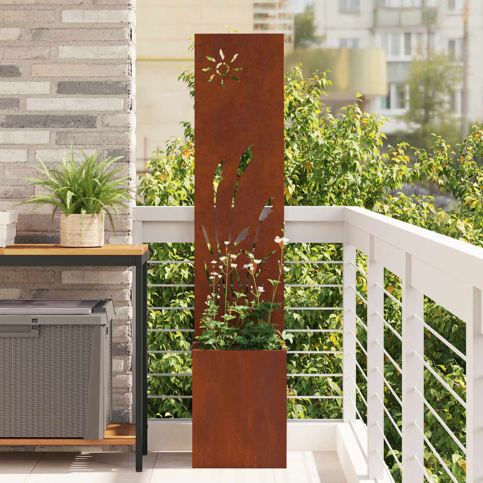 Écran de confidentialité de jardin Rouillé 32 x 32 x 150 cm - XIOS