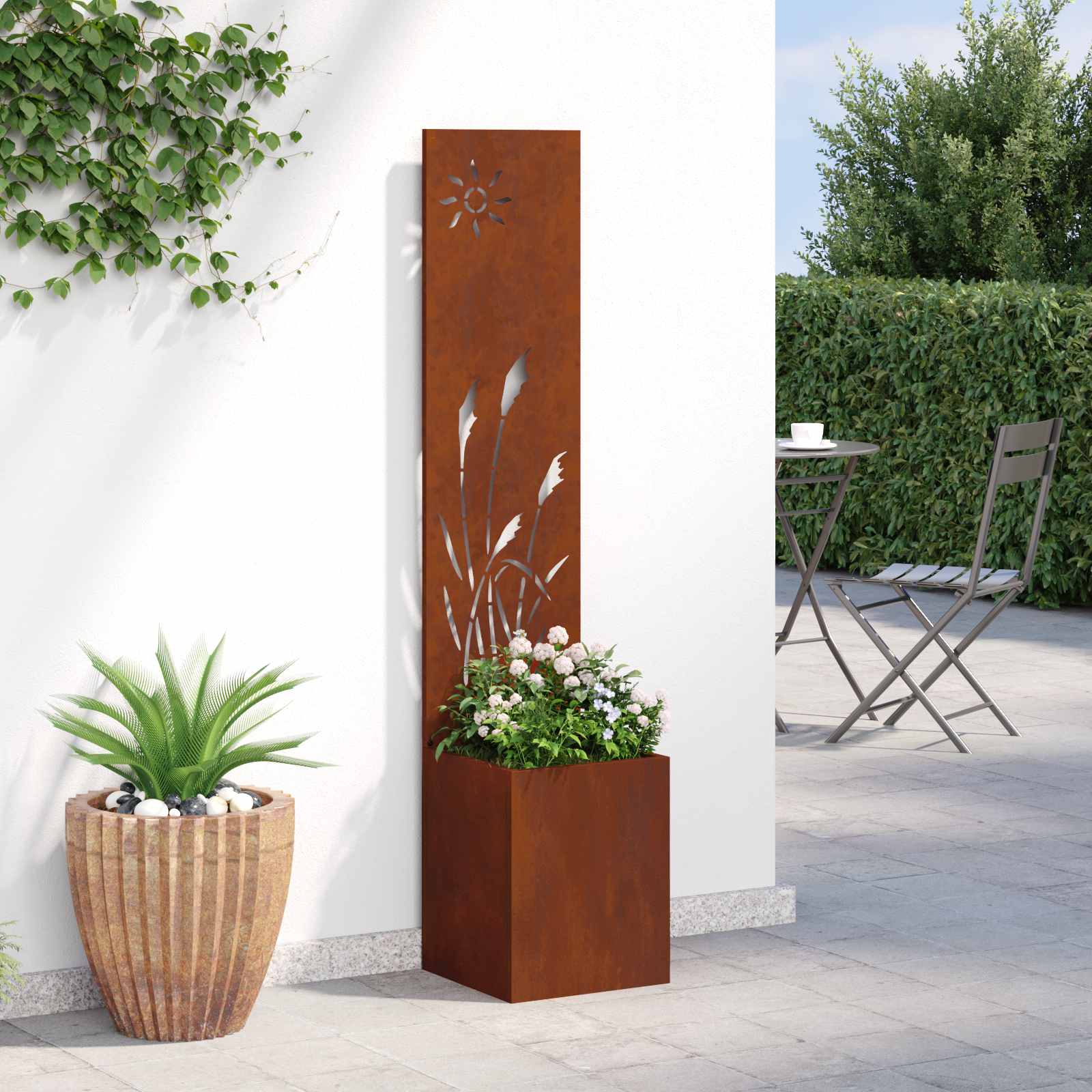 Écran de confidentialité de jardin Rouillé 32 x 32 x 150 cm - XIOS
