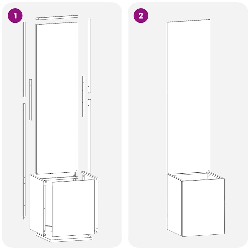 Écran de confidentialité de jardin Fretwork Rouillé 32 x 140 cm - XIOS