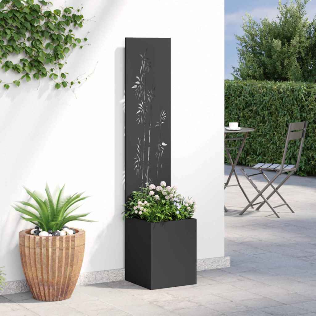 Écran de confidentialité de jardin Floral Noir 32 x 140 cm - XIOS