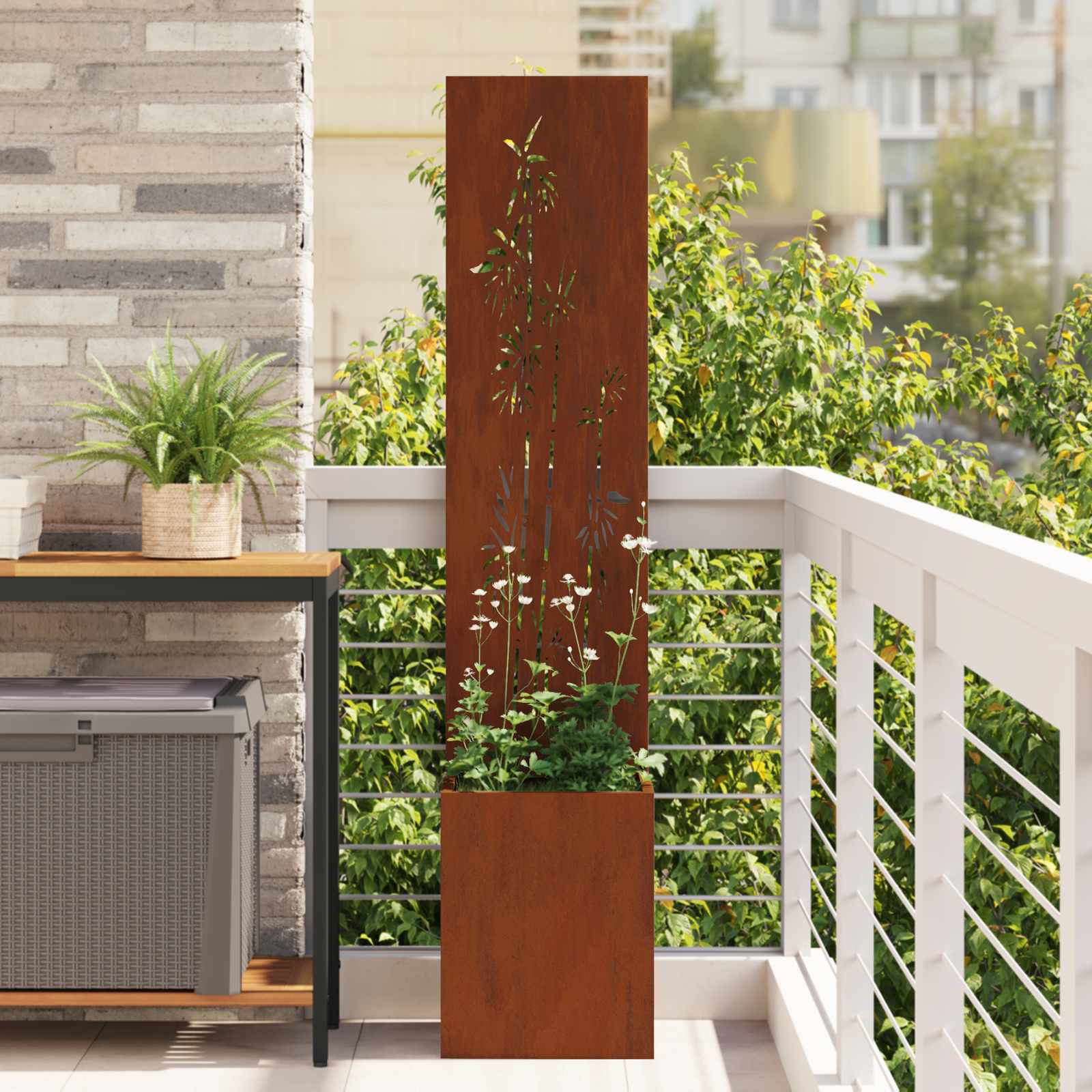 Écran de confidentialité de jardin Rouillé 32 x 32 x 150 cm - XIOS