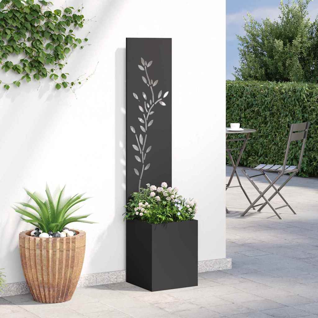 Écran de confidentialité de jardin Floral Noir 32 x 140 cm - XIOS
