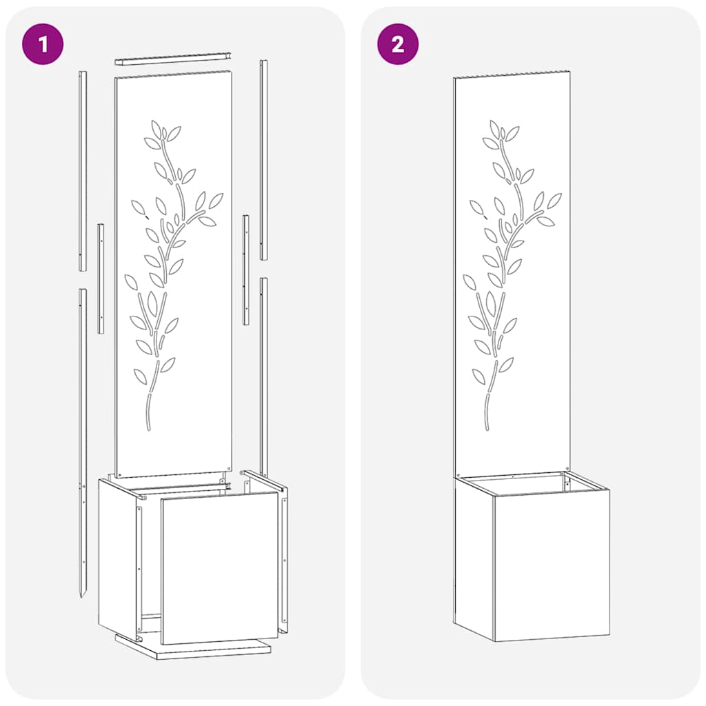 Écran de confidentialité de jardin Argent 32 x 32 x 150 cm - XIOS