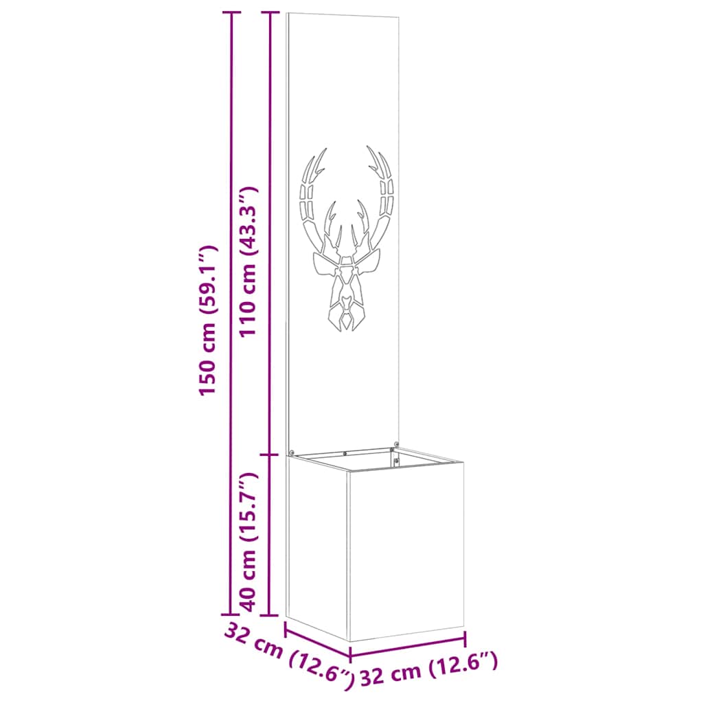 Écran de confidentialité de jardin Argent 32 x 140 cm - XIOS