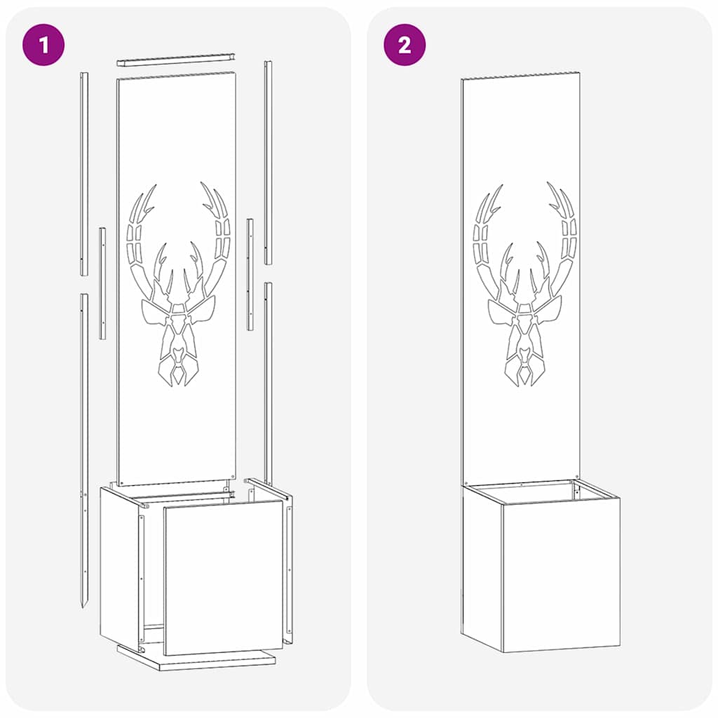Écran de confidentialité de jardin Argent 32 x 140 cm - XIOS