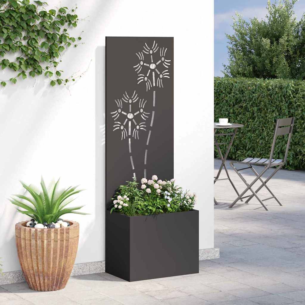 Écran de confidentialité de jardin Floral Noir 50 x 140 cm - XIOS