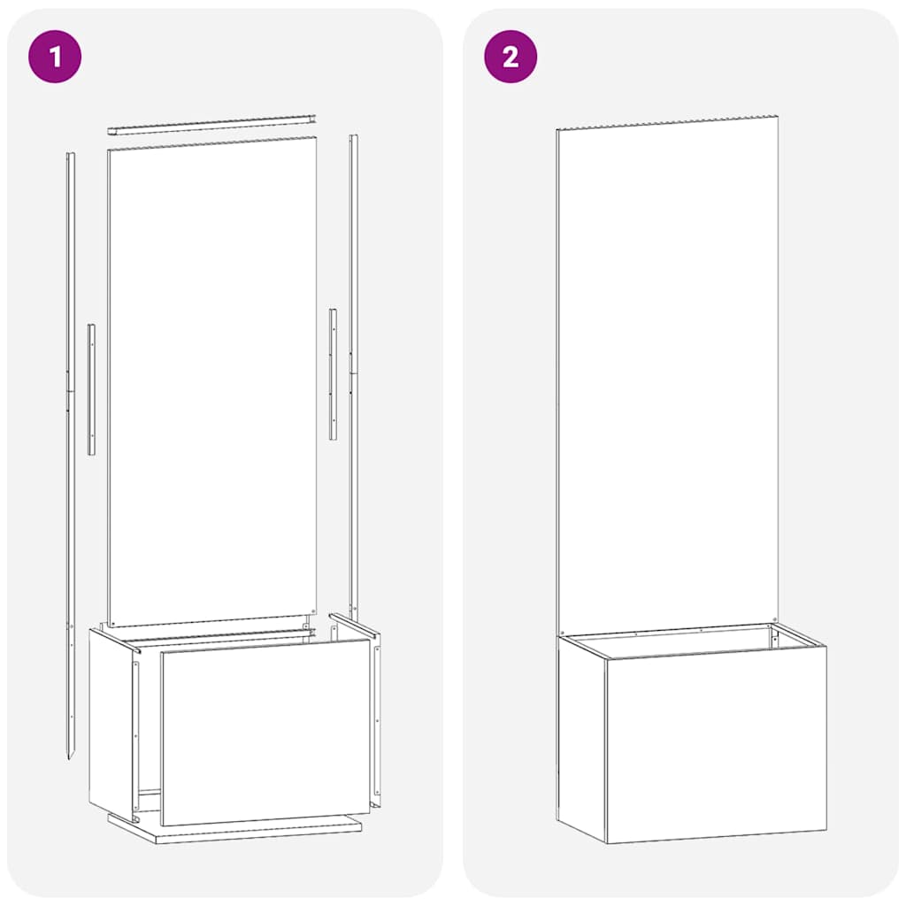 Écran de confidentialité de jardin Fretwork Argent 50 x 140 cm - XIOS