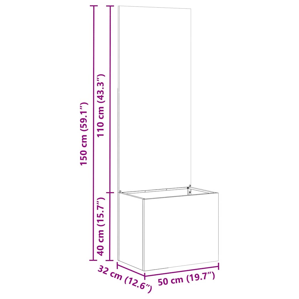 Écran de confidentialité de jardin Fretwork Argent 50 x 140 cm - XIOS