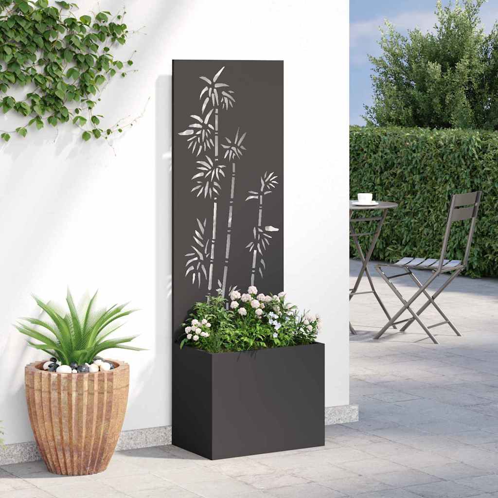 Écran de confidentialité de jardin Floral Noir 50 x 140 cm - XIOS