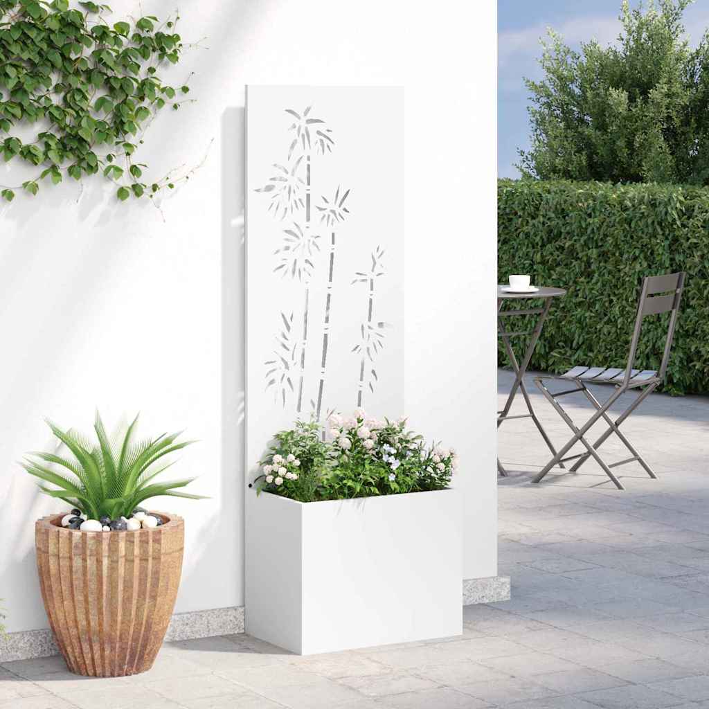 Écran de confidentialité de jardin Floral Blanc 50 x 140 cm - XIOS