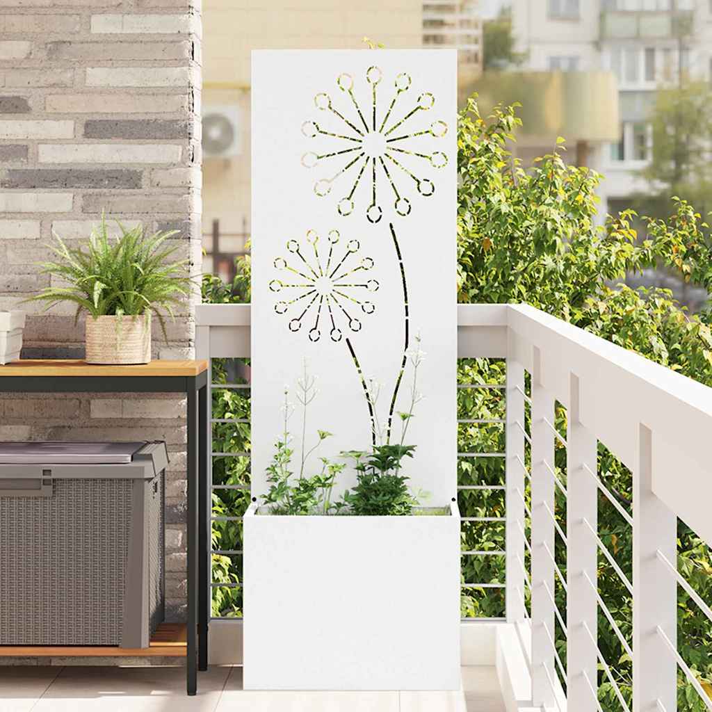 Écran de confidentialité de jardin Fretwork Blanc 50 x 140 cm - XIOS