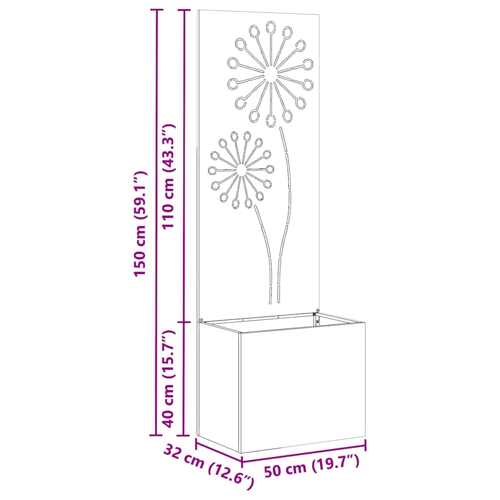 Écran de confidentialité de jardin Anthracite 50 x 140 cm - XIOS
