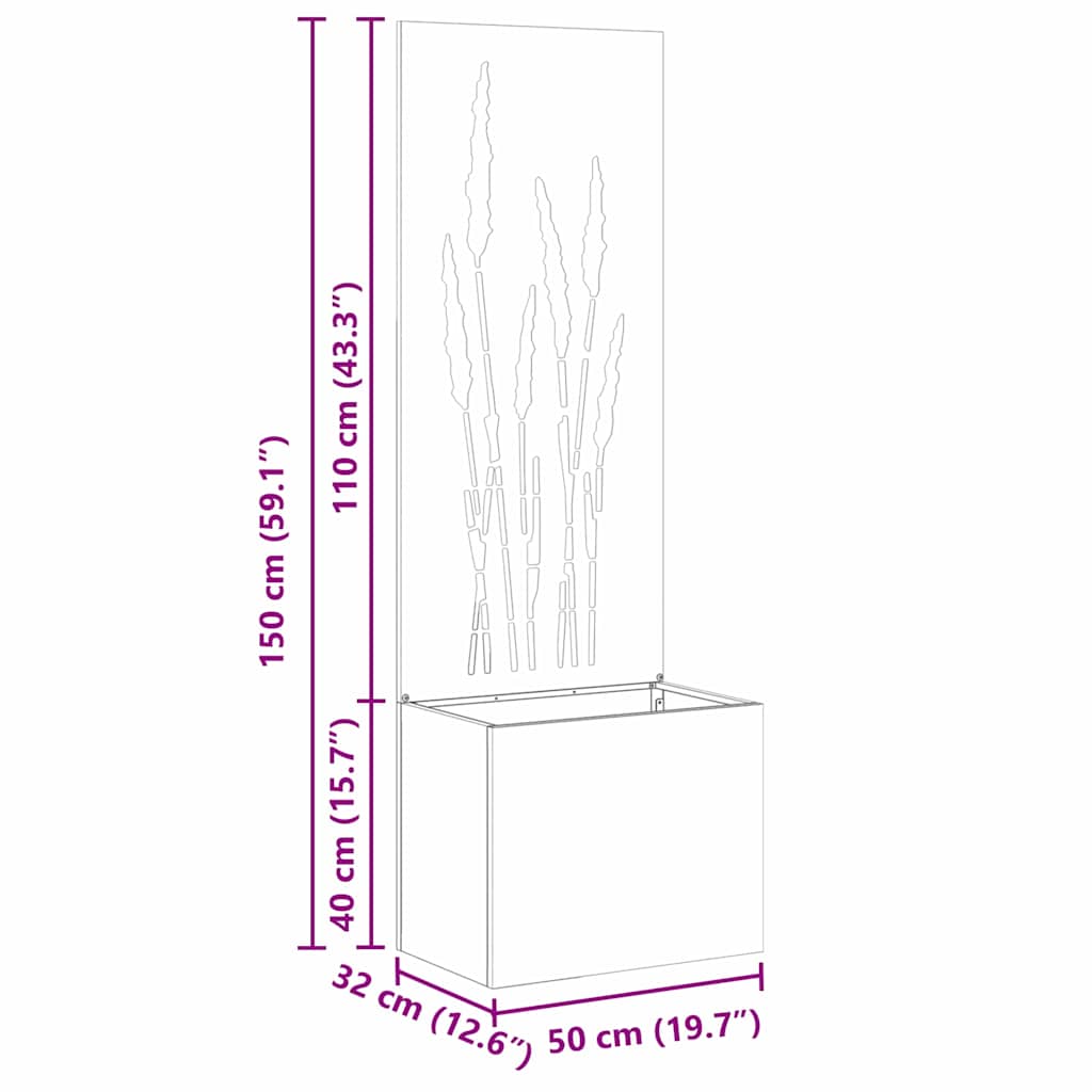 Écran de confidentialité de jardin Anthracite 50 x 140 cm - XIOS