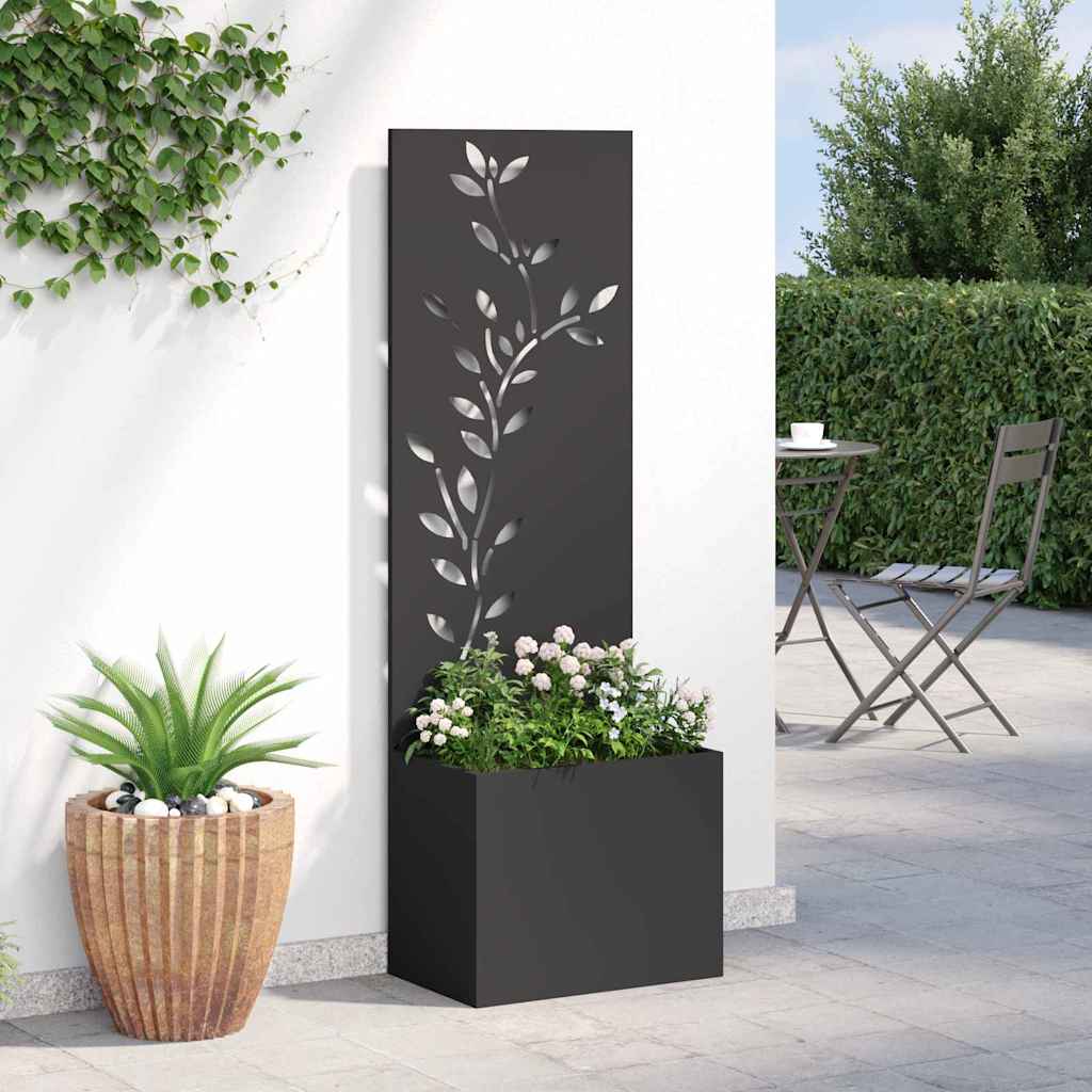 Écran de confidentialité de jardin Floral Noir 50 x 140 cm - XIOS