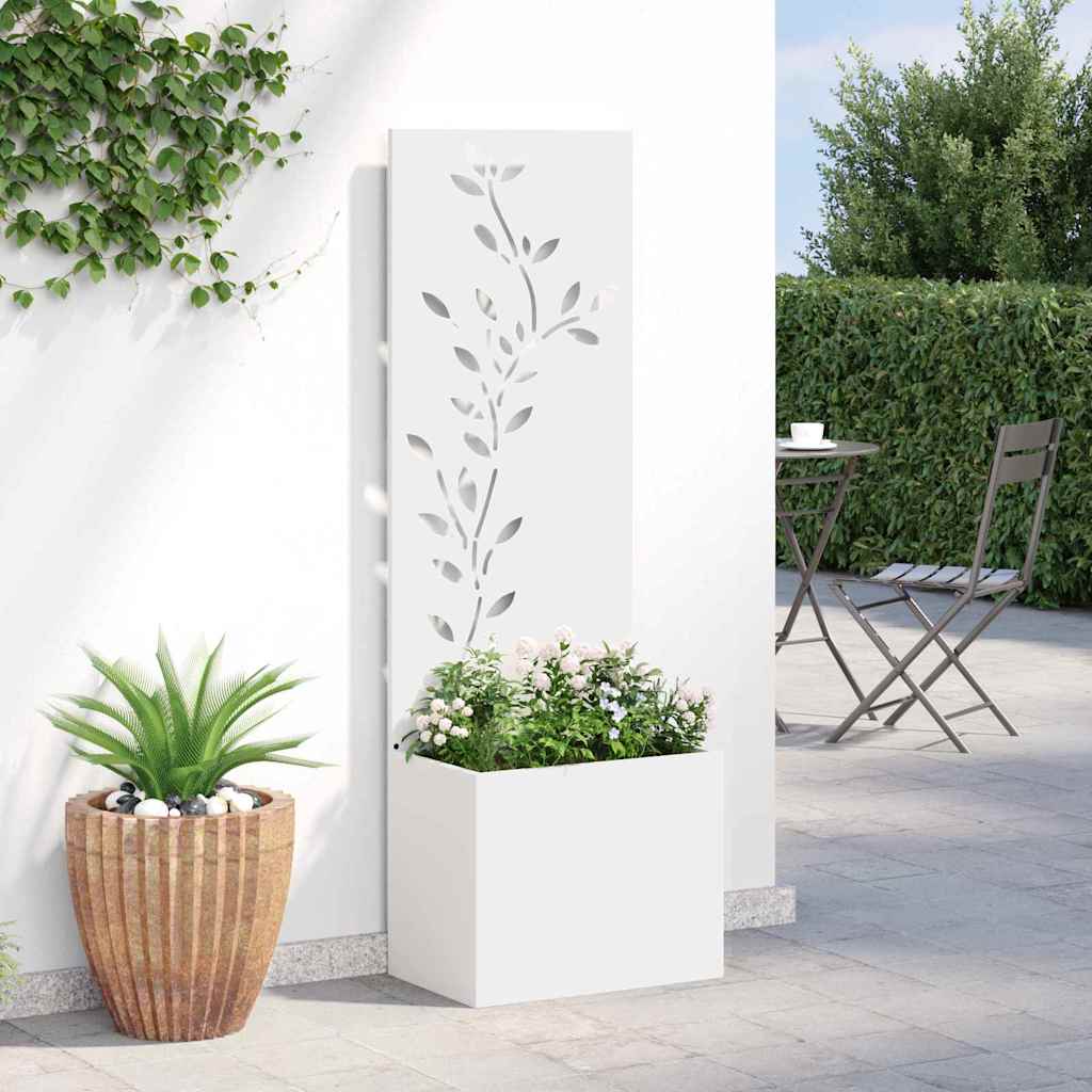 Écran de confidentialité de jardin Floral Blanc 50 x 140 cm - XIOS