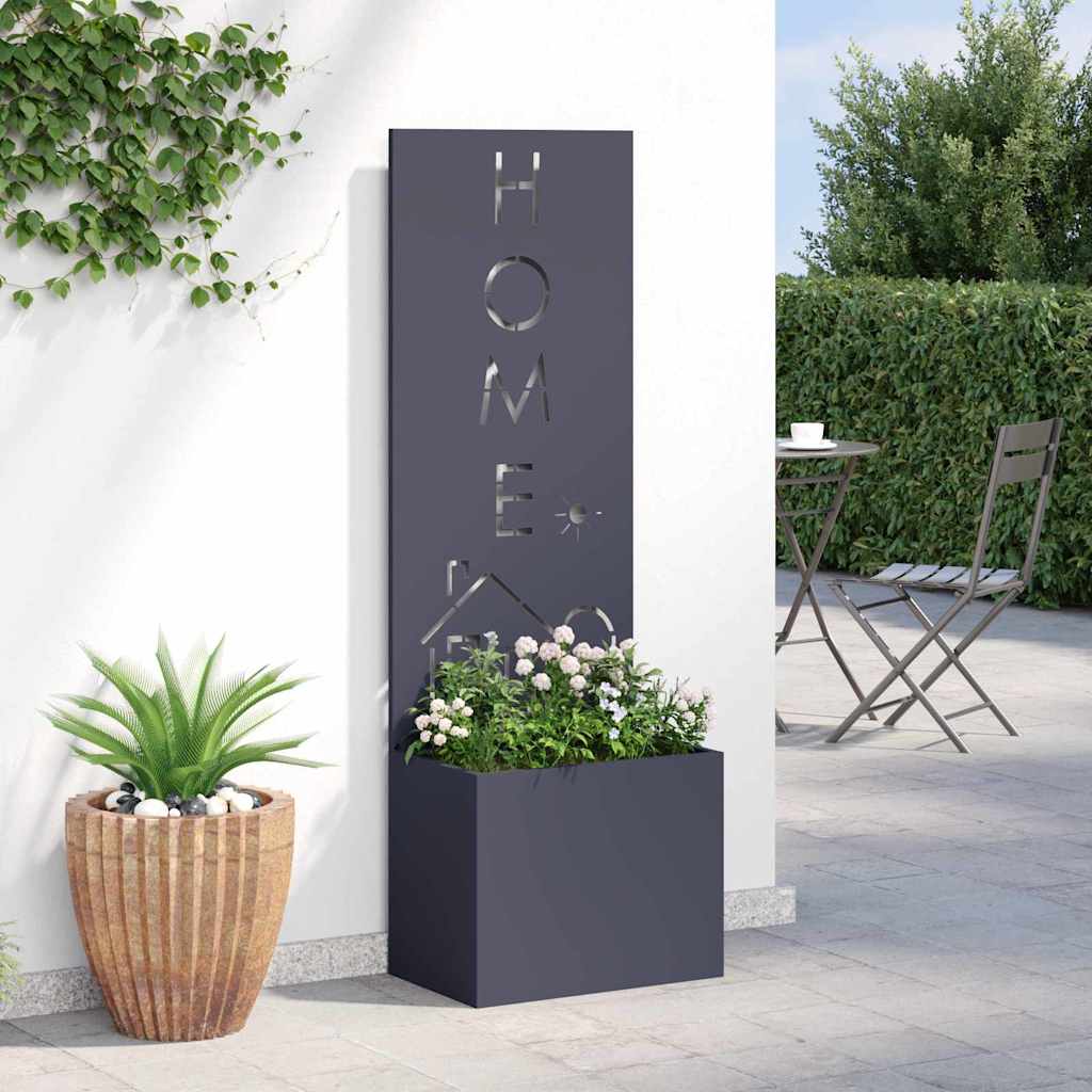 Jardinier avec Panneau Décoratif Anthracite 50 x 140 cm - XIOS