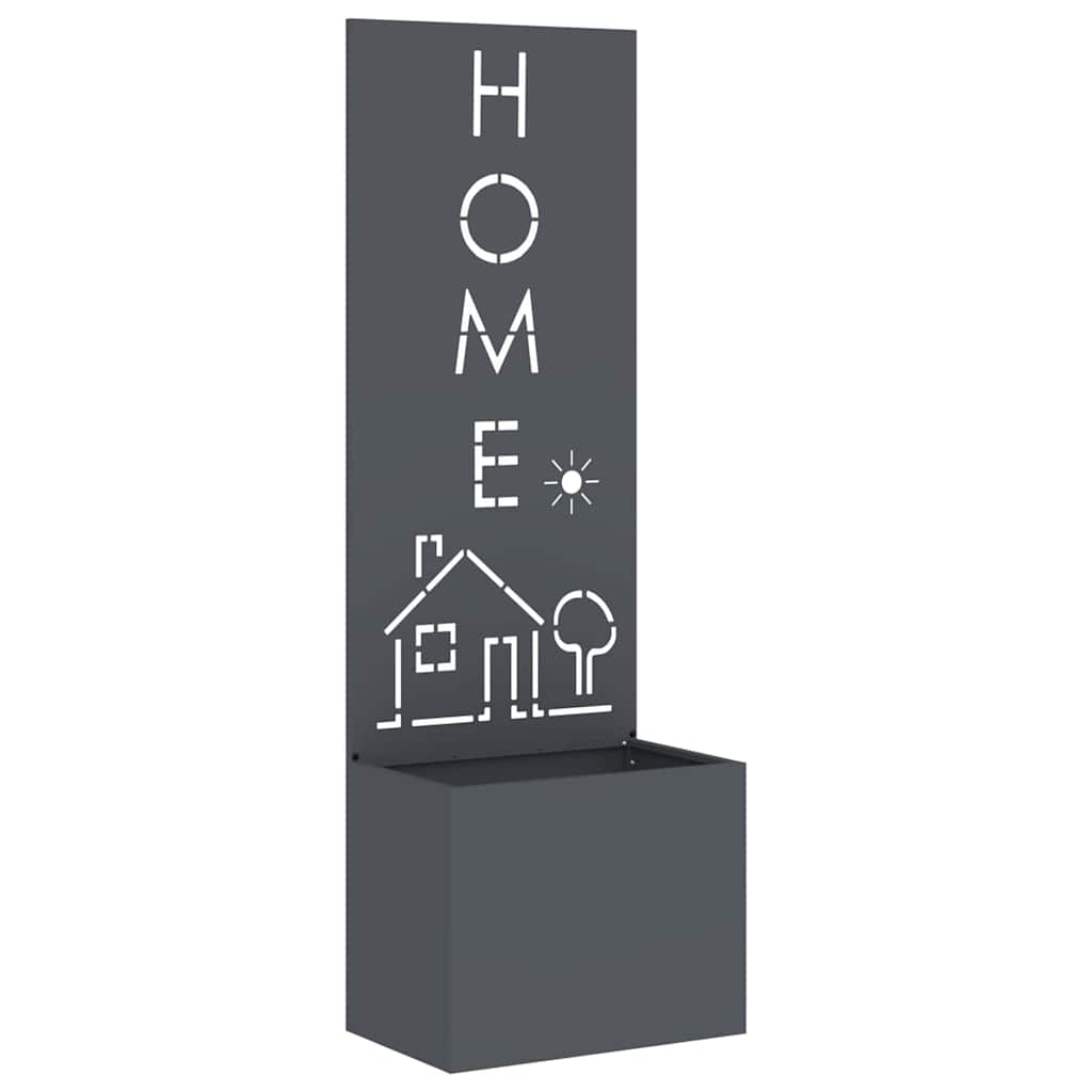 Jardinier avec Panneau Décoratif Anthracite 50 x 140 cm - XIOS