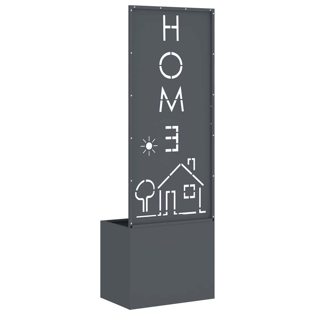 Jardinier avec Panneau Décoratif Anthracite 50 x 140 cm - XIOS