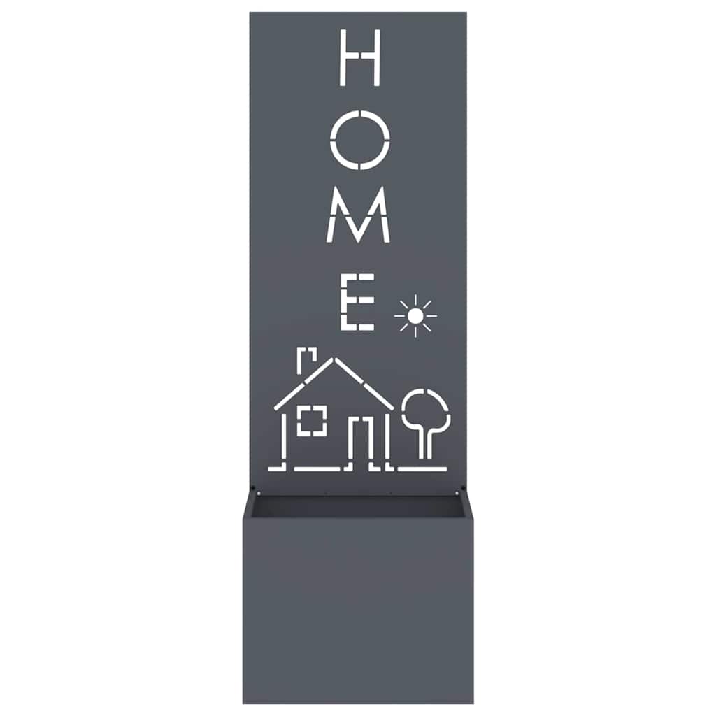 Jardinier avec Panneau Décoratif Anthracite 50 x 140 cm - XIOS