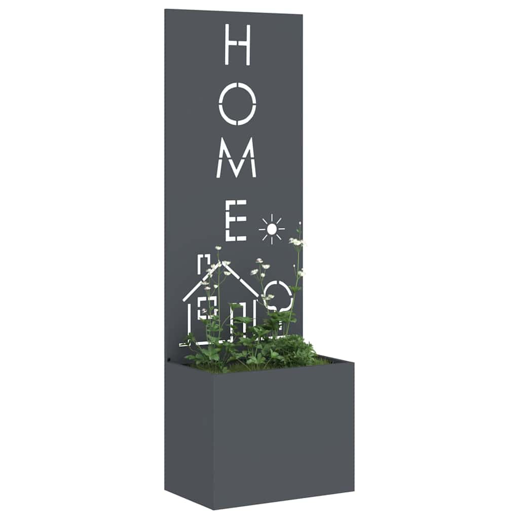 Jardinier avec Panneau Décoratif Anthracite 50 x 140 cm - XIOS