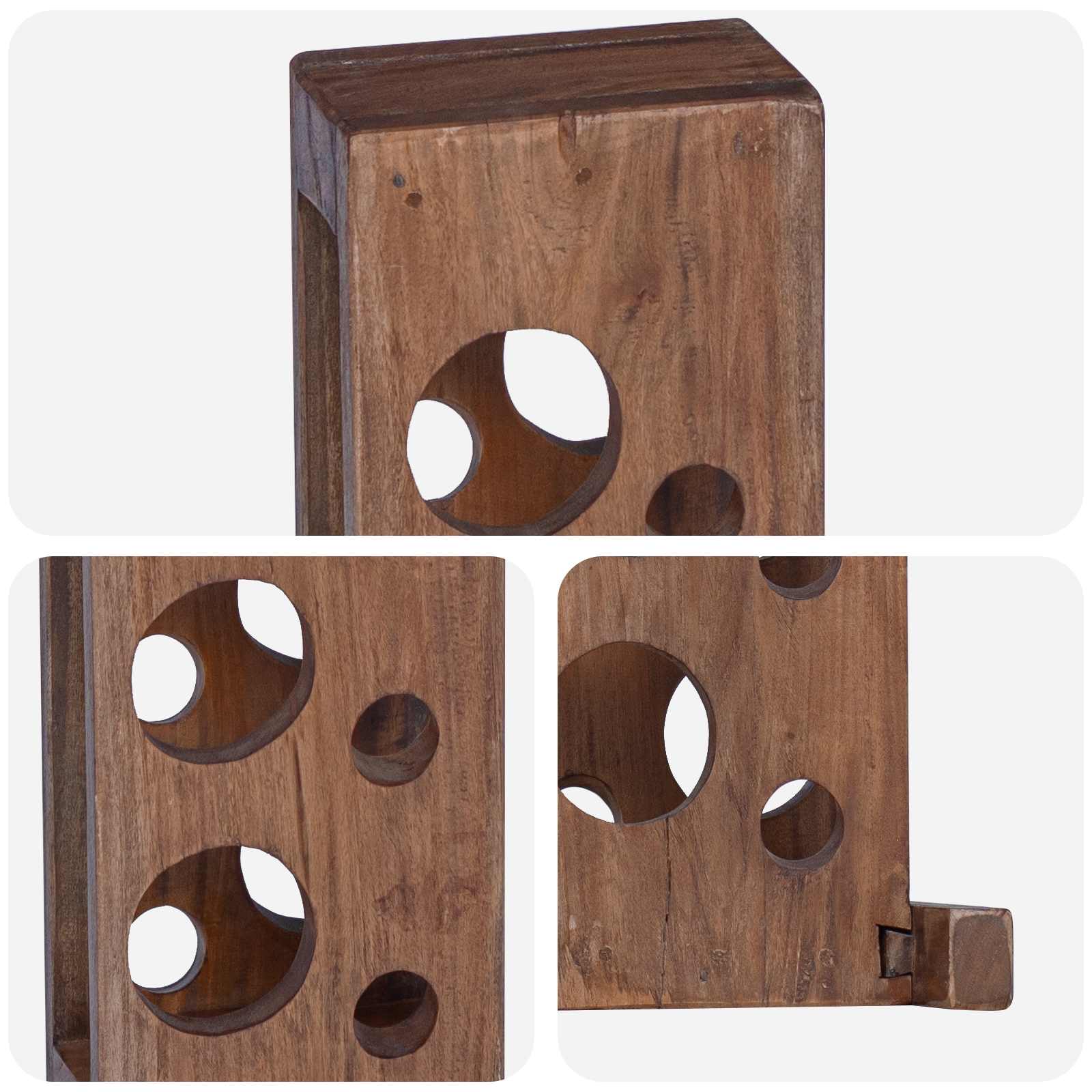 Étagère Marron 20 x 25 x 100 cm Bois de Mahogany Massif - XIOS