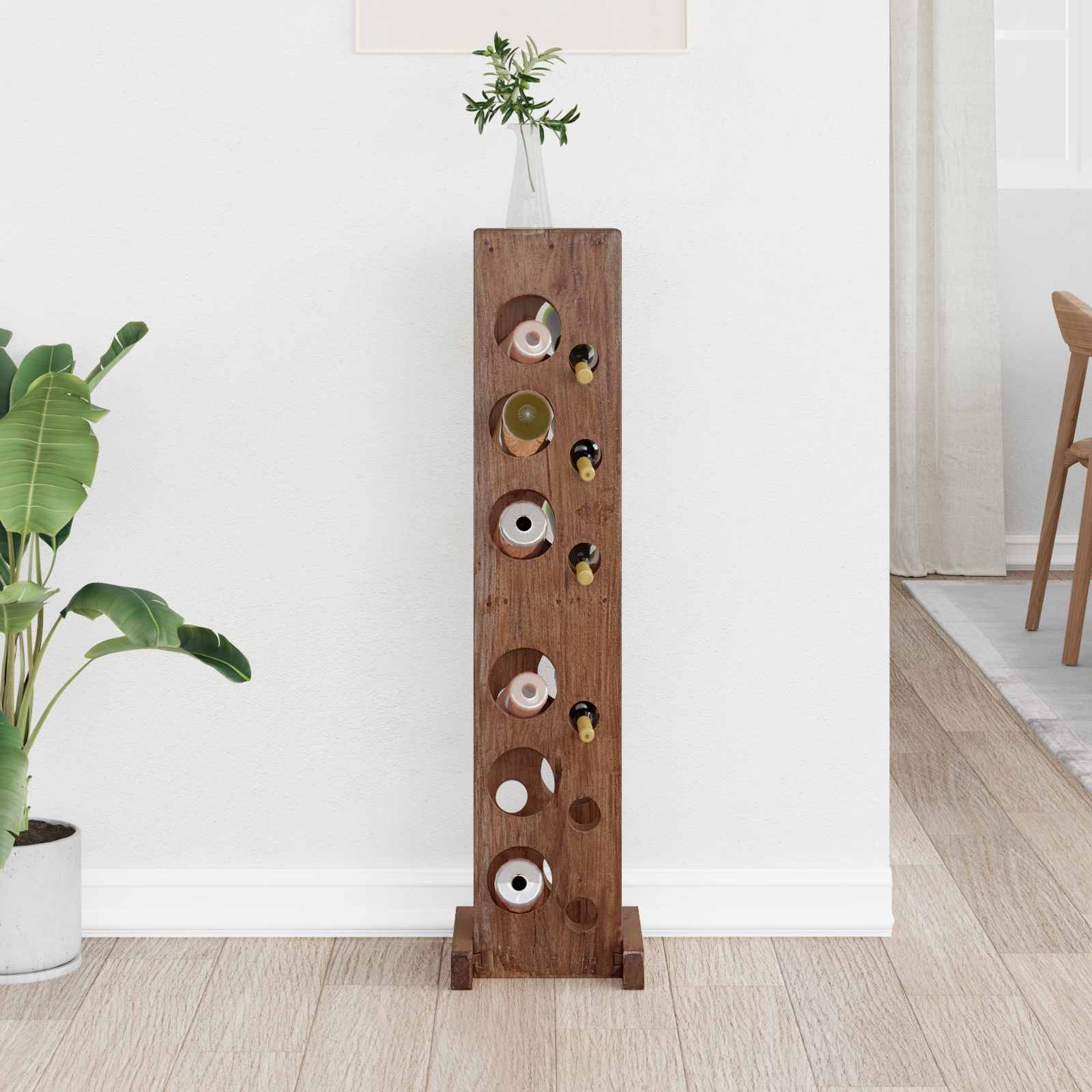 Étagère Marron 20 x 25 x 100 cm Bois de Mahogany Massif - XIOS