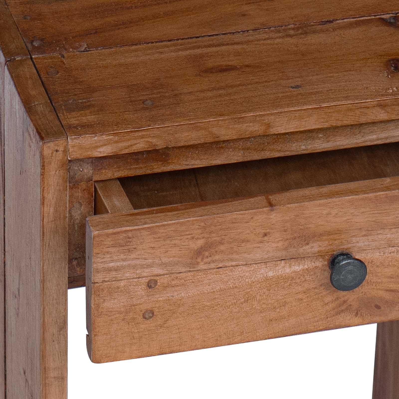 Table de chevet Marron 63 x 30 x 79 cm Bois de Mahogany Massif