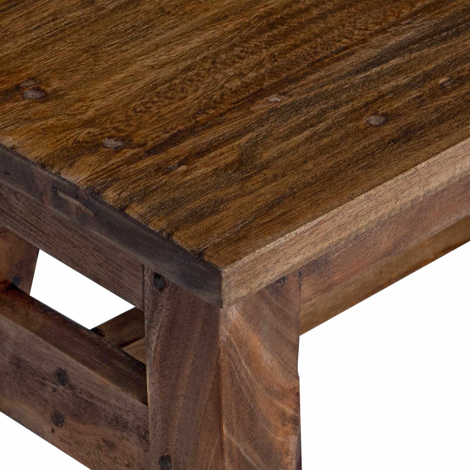 Tabouret Naturel 30 x 20 x 20 cm Bois d'Acajou