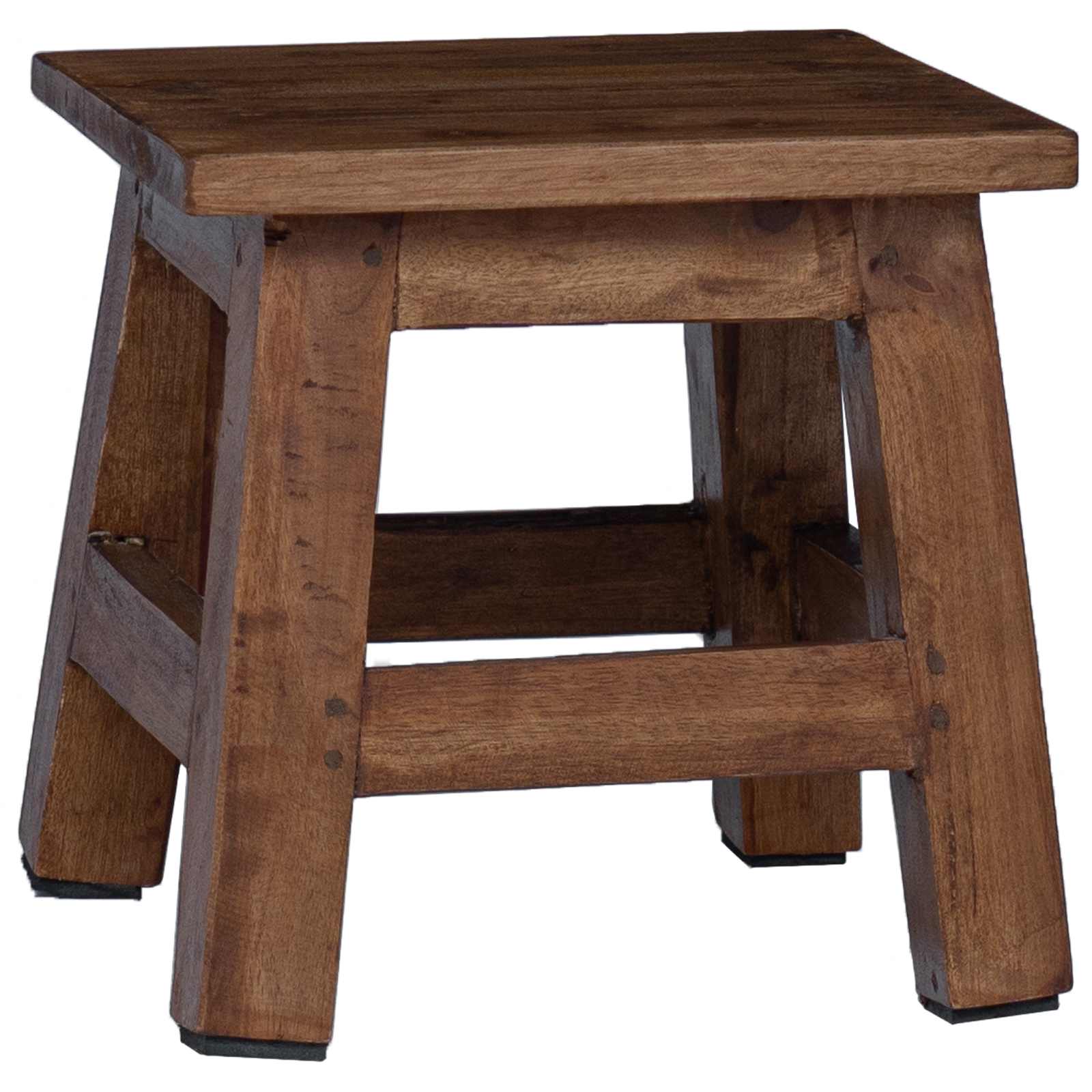 Tabouret Naturel 26 x 26 x 26 cm Bois d'Acajou - XIOS