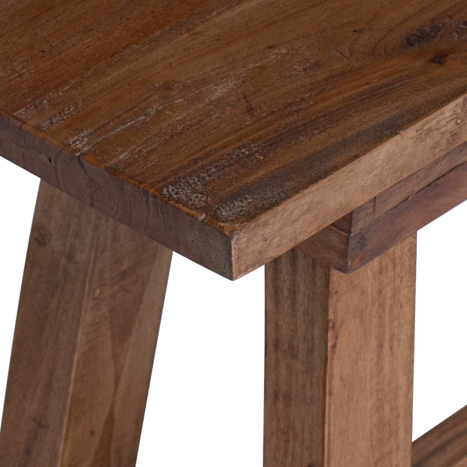 banc Naturel 50,5 x 25 x 47,5 cm Bois massif d'acajou - XIOS