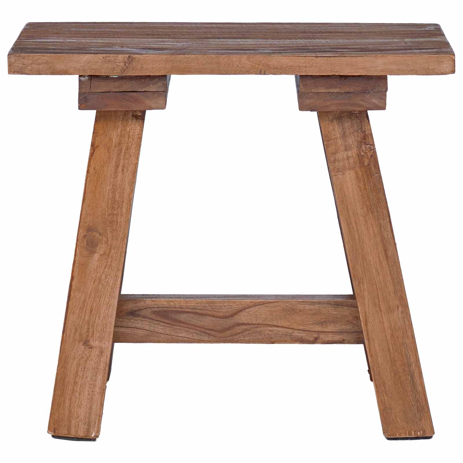 banc Naturel 50,5 x 25 x 47,5 cm Bois massif d'acajou - XIOS