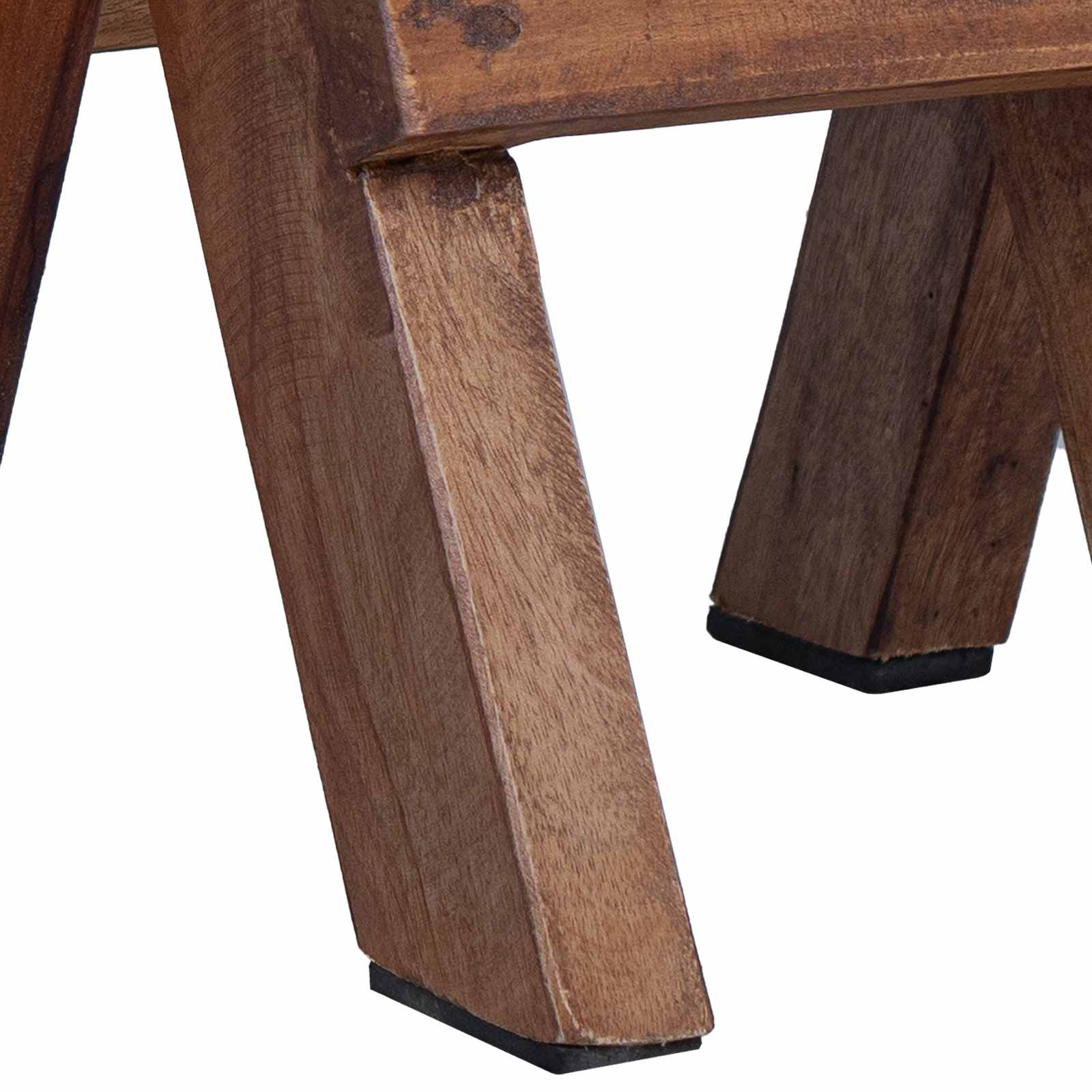Tabouret Naturel 30 x 30 x 48 cm Bois massif de récupération - XIOS