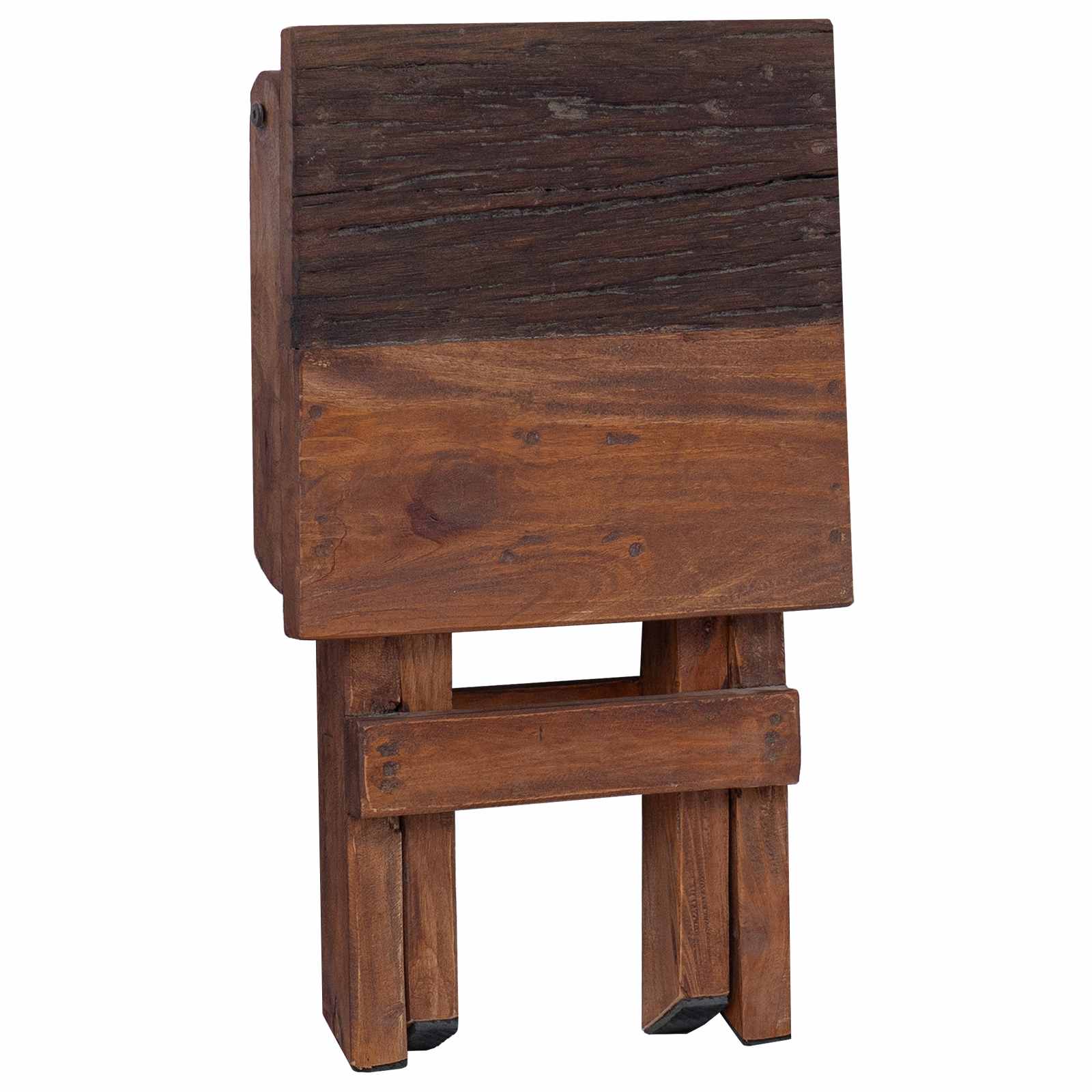 Tabouret Naturel 30 x 30 x 48 cm Bois massif de récupération - XIOS